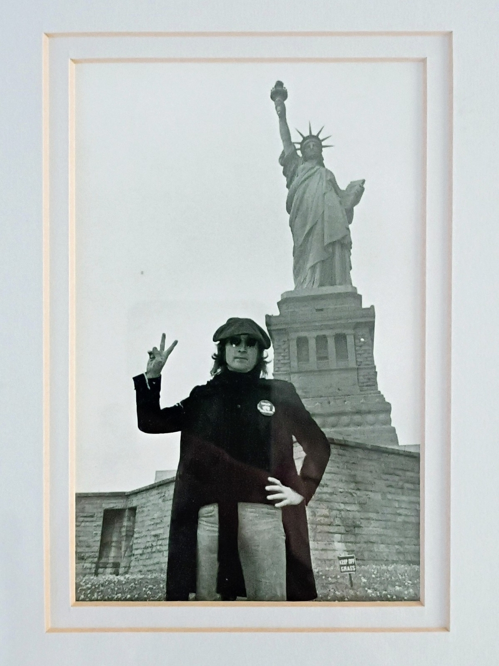 Vintage Framed John Lennon In New York City
